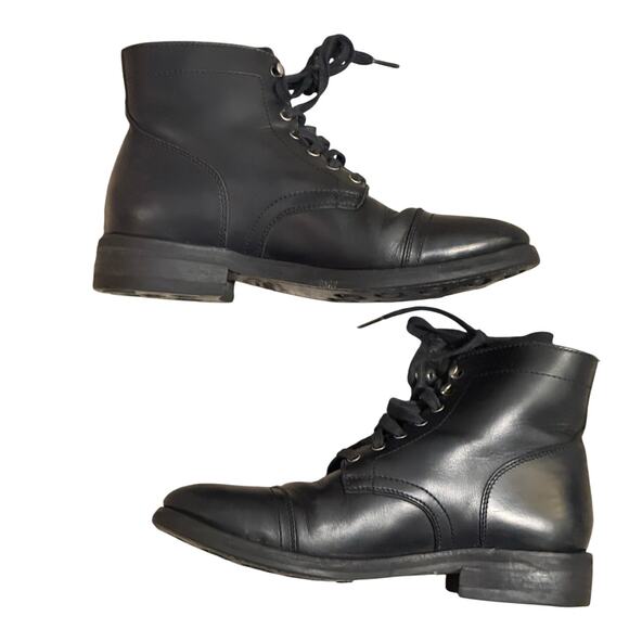 Thursday boots & Co. Cap Toe black men\'s leather Lace up boots - size 8